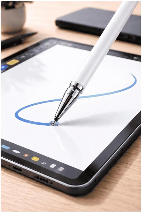 Genel Cerc Najma Tecno Spark 10c ile Uyumlu Dokunmatik Stylus Kalem Disk Uçlu Hassas Beyaz Tablet Telefon Çizim Kalemi, TB317879