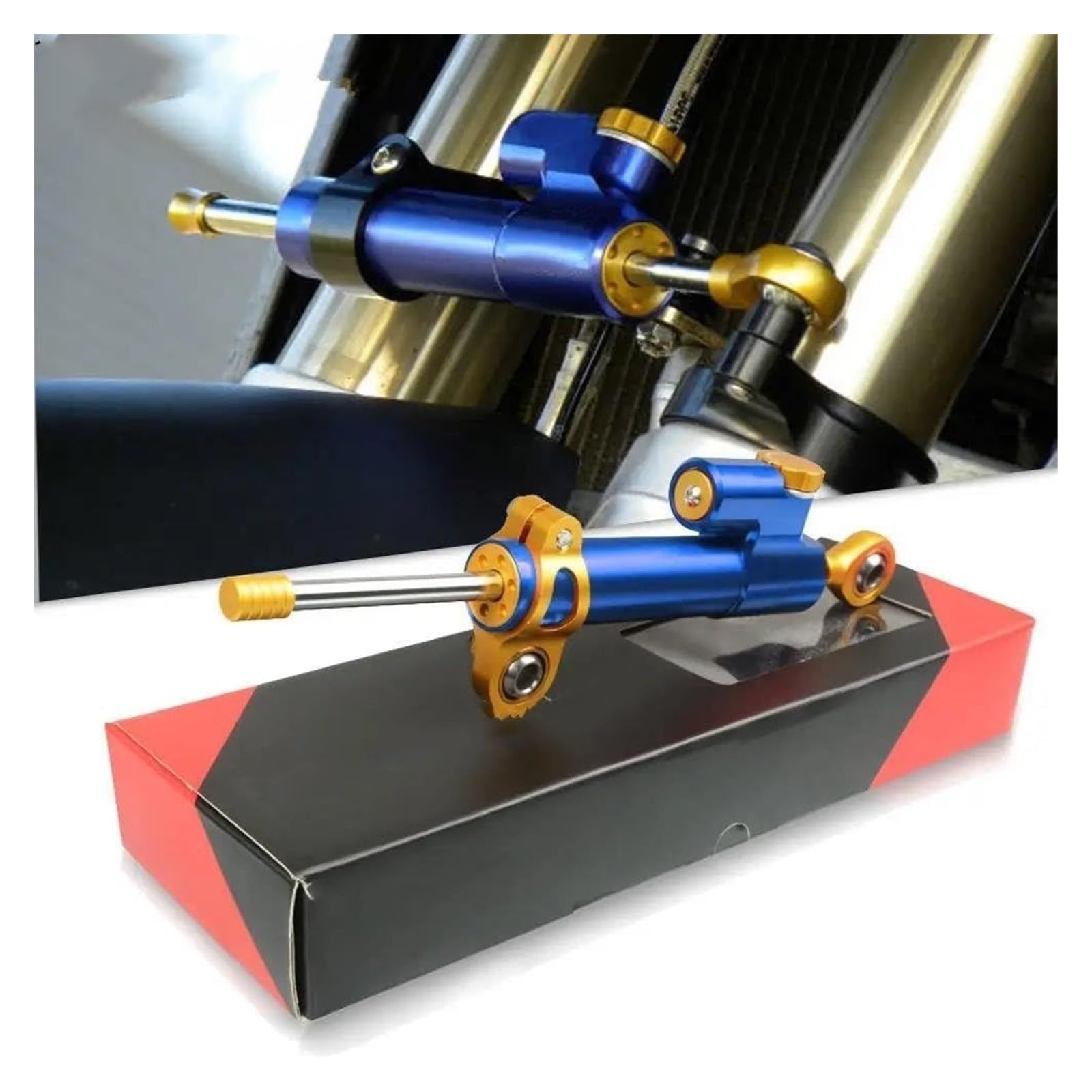 Amortiguador De Dirección para Y&amaha YZF R6 YZFR6 YZF600 YZF 600 2003-2005 Amortiguador De Dirección Amortiguador Estabilizador De Dirección Ajustable para Motocicleta Estabilizador