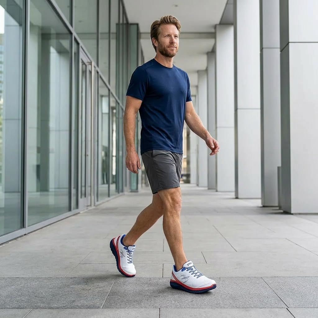 Gravity Defyer g-defy Mighty Walk Walking Shoes for Men | Comfortable Orthopedic Shoes for Standing All Day | Patented VersoShock Technology | Wide Toe Box