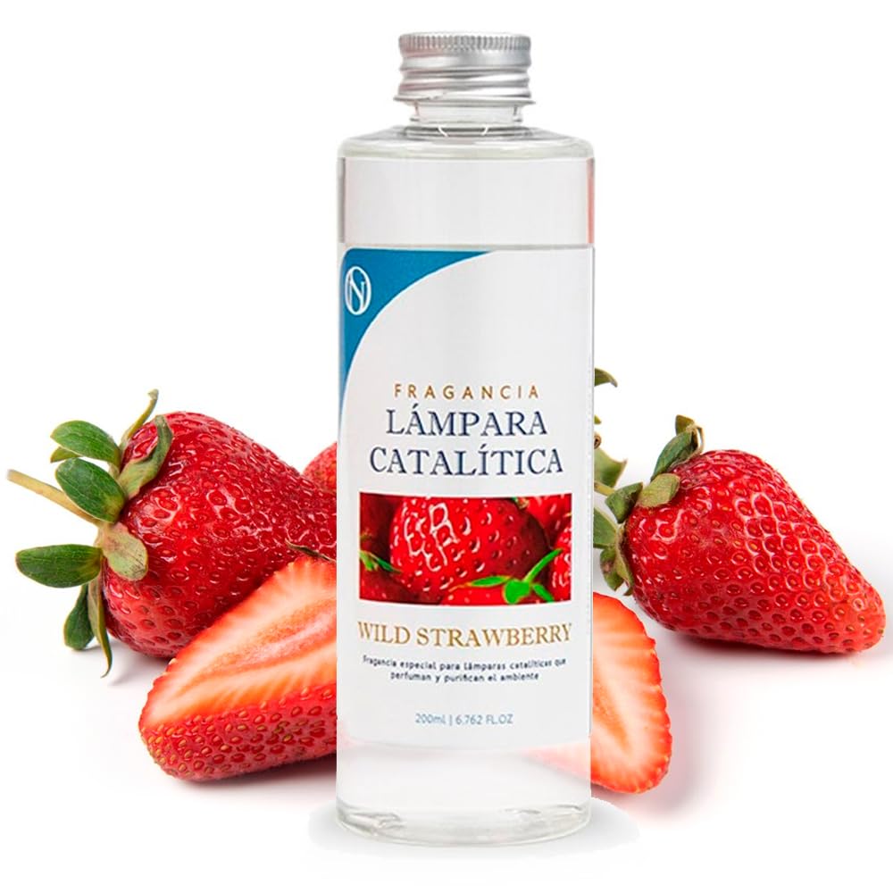 Pack Ahorro Lámpara Catalítica Azul Grisáceo Mate + Fragancia Wild Strawberry 200ml. Elimina Malos olores e impurezas, perfuma y Limpia