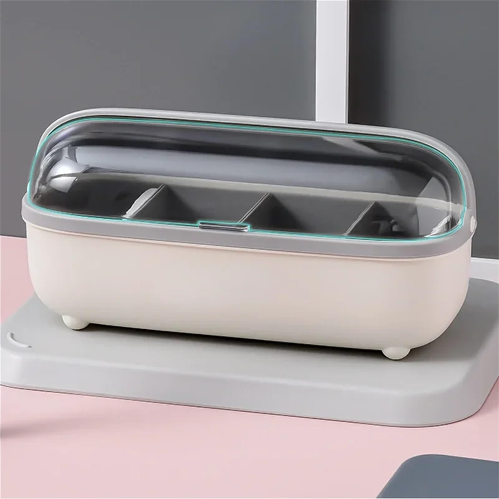 Scatola Di Condimento Barattolo di spezie Sale e pepe Set di contenitori for spezie Scatola di condimento ovale trasparente Portaspezie Strumenti for la conservazione della cucina Per la Cucina(Pink)