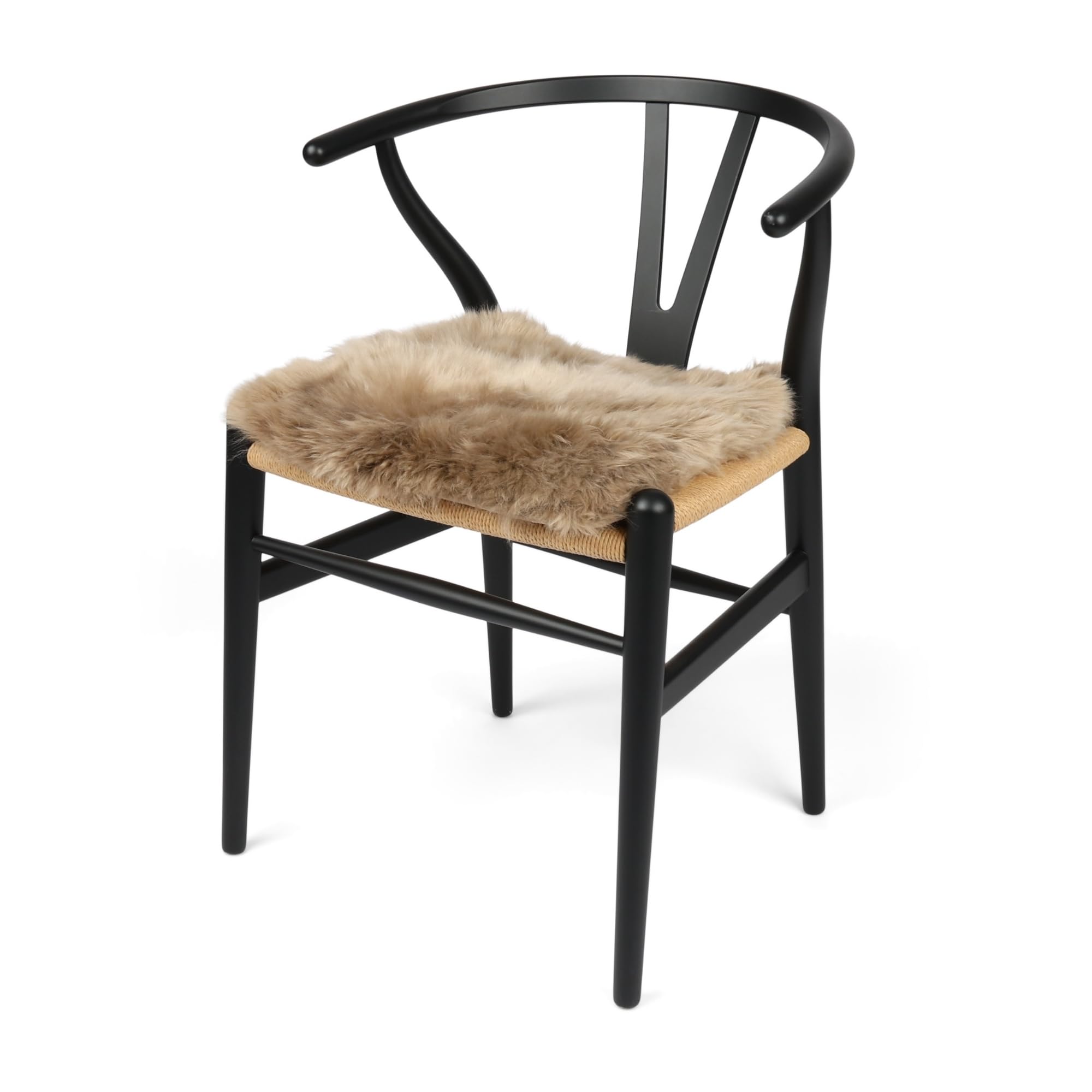 Nordic Sheep Sheepskin Seat Pads & Chair Cushion 40x40cm, Light Braun