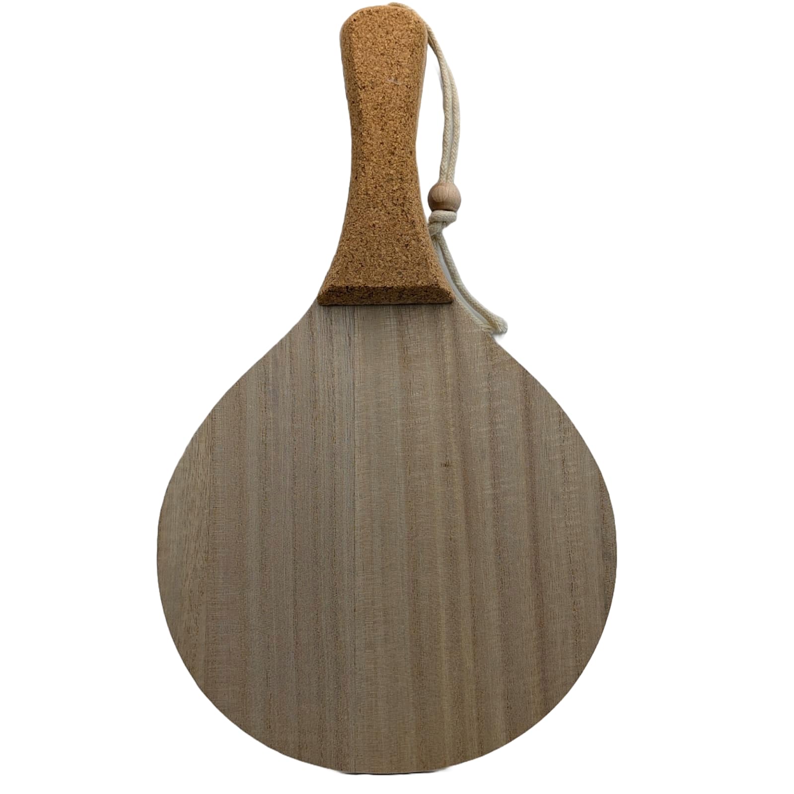 OhneSorge Strandtennis Set aus Holz mit Korkgriff – Beachball Set mit 2 Schlägern, Weizenstroh Ball & Tasche – 33 x 19 cm – Outdoor Spiel für Strand, Garten & Urlaub – mit Handgelenkbändern