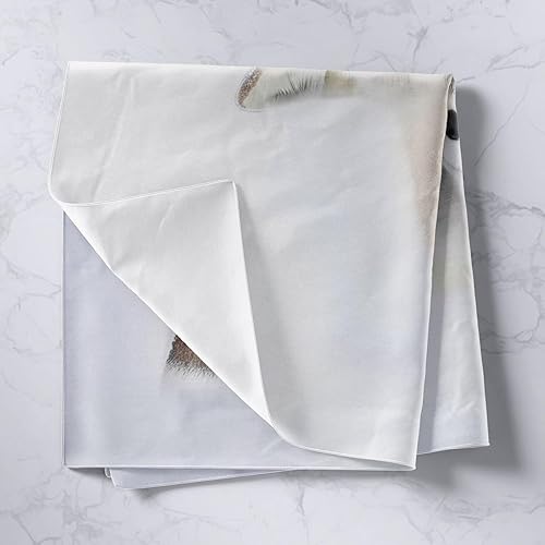 Miniatura 2 de Feelyou Tapiz de zorro ártico, tapiz para colgar en la pared para niños y niñas, bonito tapiz de pared de animales salvajes, arte de pared para