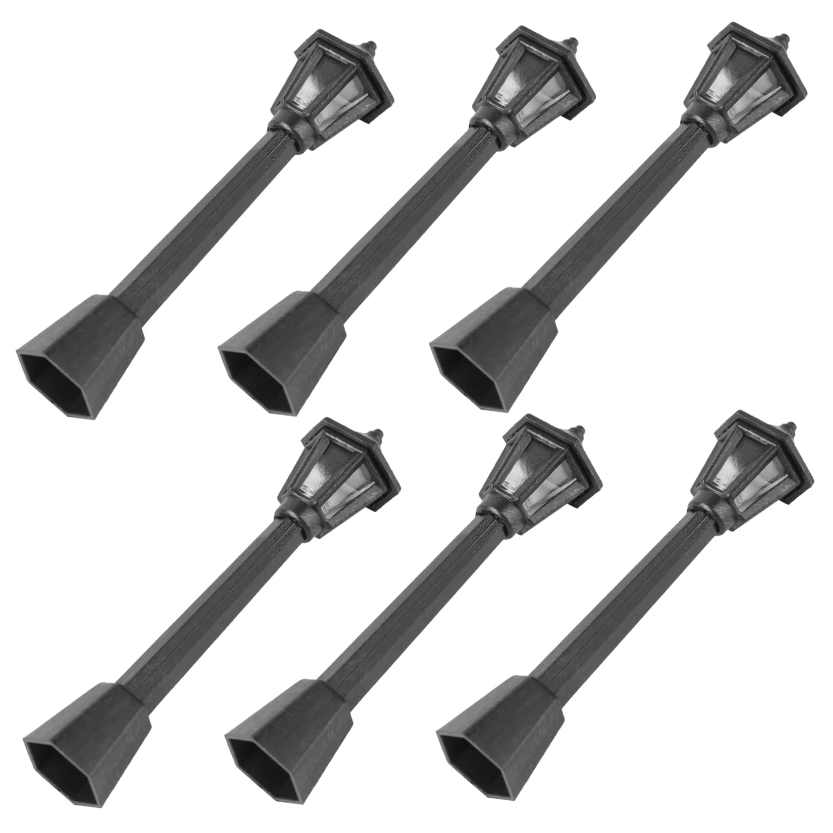 Vaguelly Micro Landscape Figurines Model Lights Miniature Street Lamp Outdoor Decorative Lights