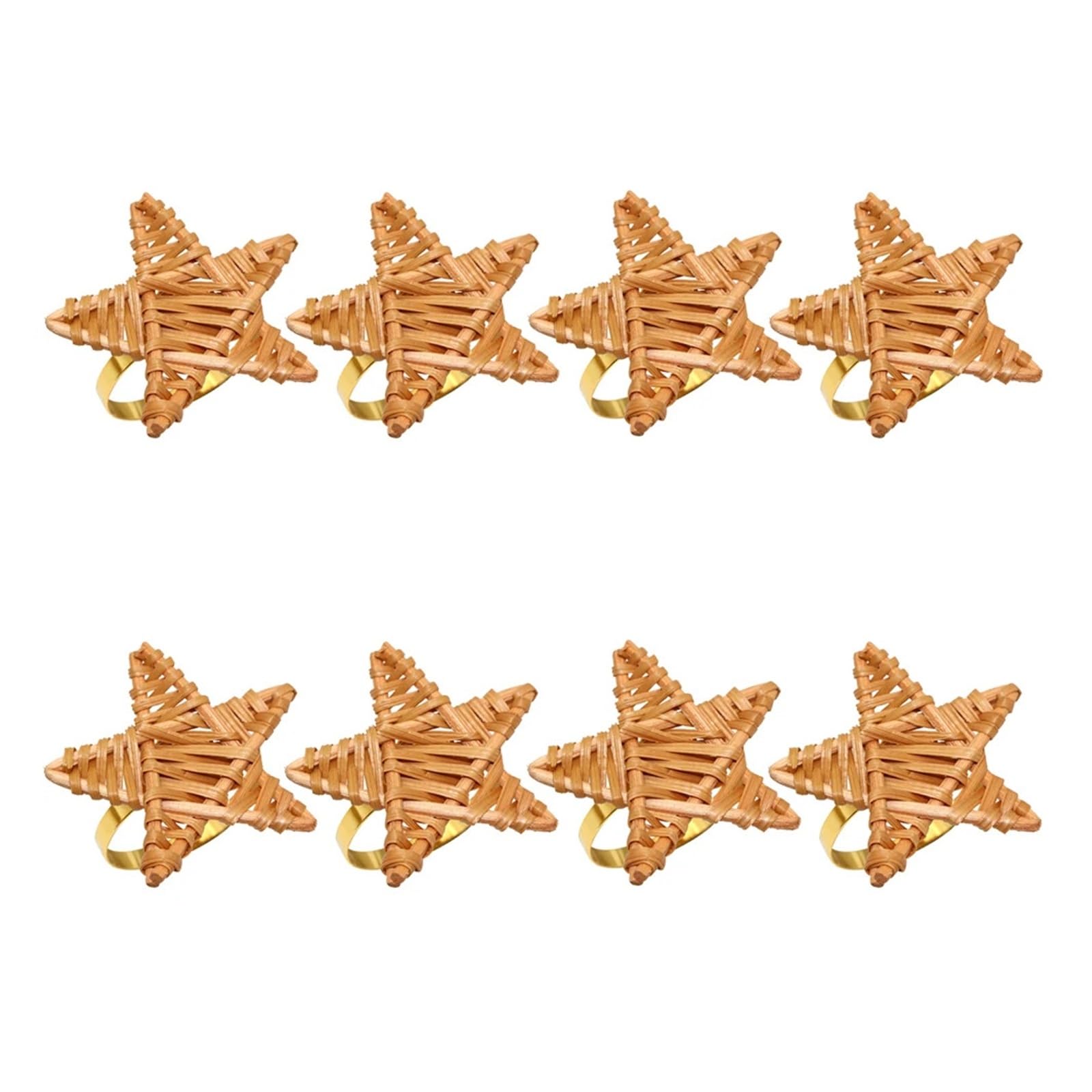 Wooden Napkin Rings 8Pcs Wood Napkin Rings