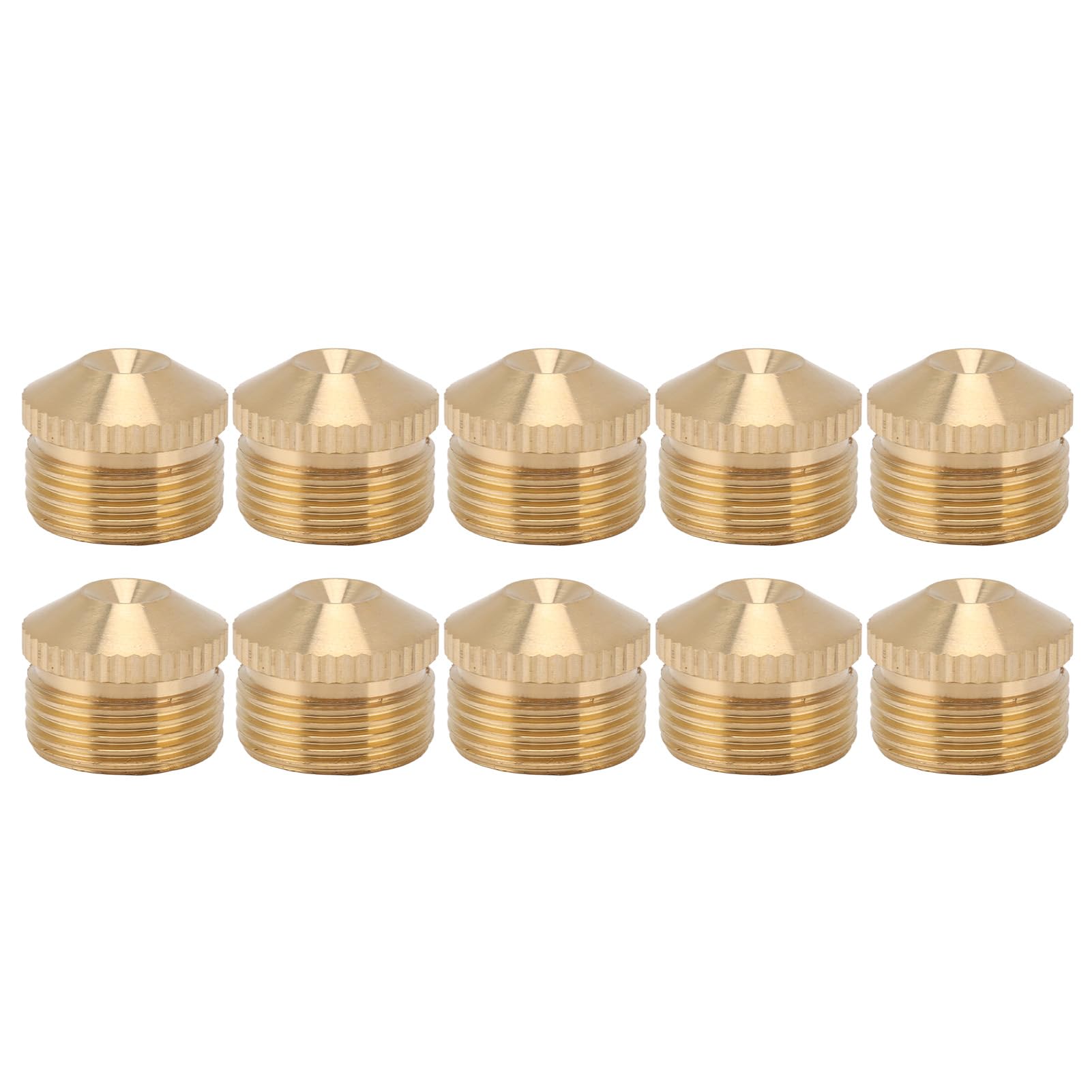 Lybunair 10pcs Brass Misting Nozzles Fog Sprinkler Head for Factory Construction Coal Mine Garden Lawn Cooling System (G3/4in 10.4CM)