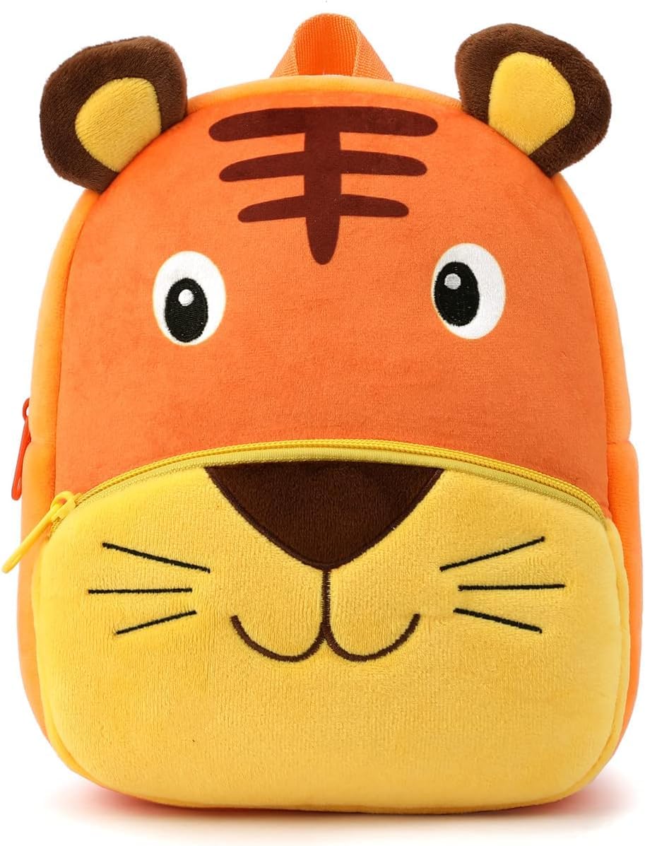 blingnbeats Kids Tiger Animal Backpack, Preschool Toddler School Bag, Orange and Yellow-picture-29