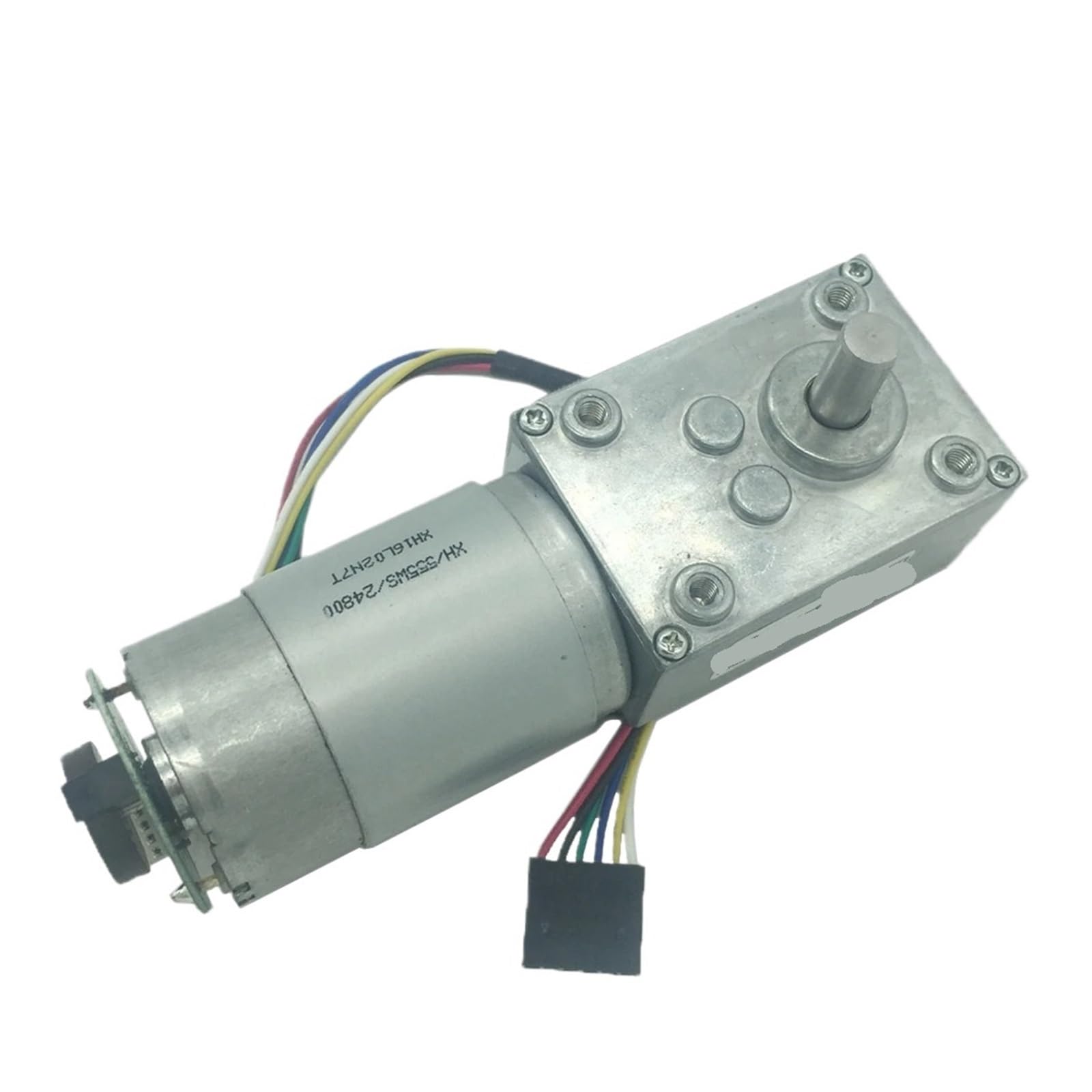 Motores con codificadores Motorreductor de CC de 24 V y 12 V con codificador de caja de engranajes helicoidales, 12-470 RPM, bloqueo automático invertido for mesa de comedor automática(24V 470rpm)