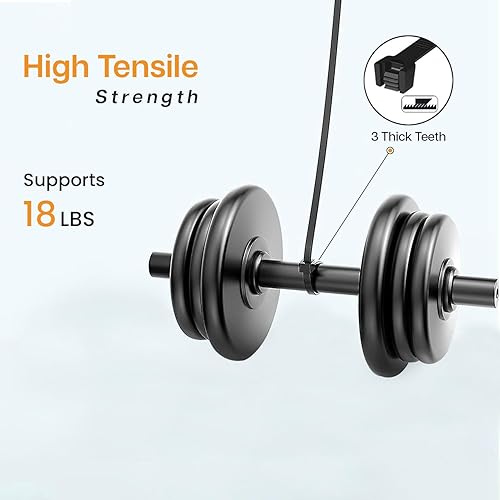 Vista 70 de Nirah Bridas pequeñas de grado industrial de 4 pulgadas, blanco transparente, paquete de 1000, multiusos, pequeñas bridas de cremallera, mini bridas