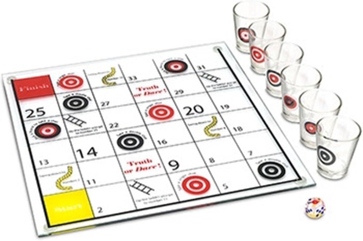 Epic 03118 Board Ladders Drinking Game with Dice and Shot