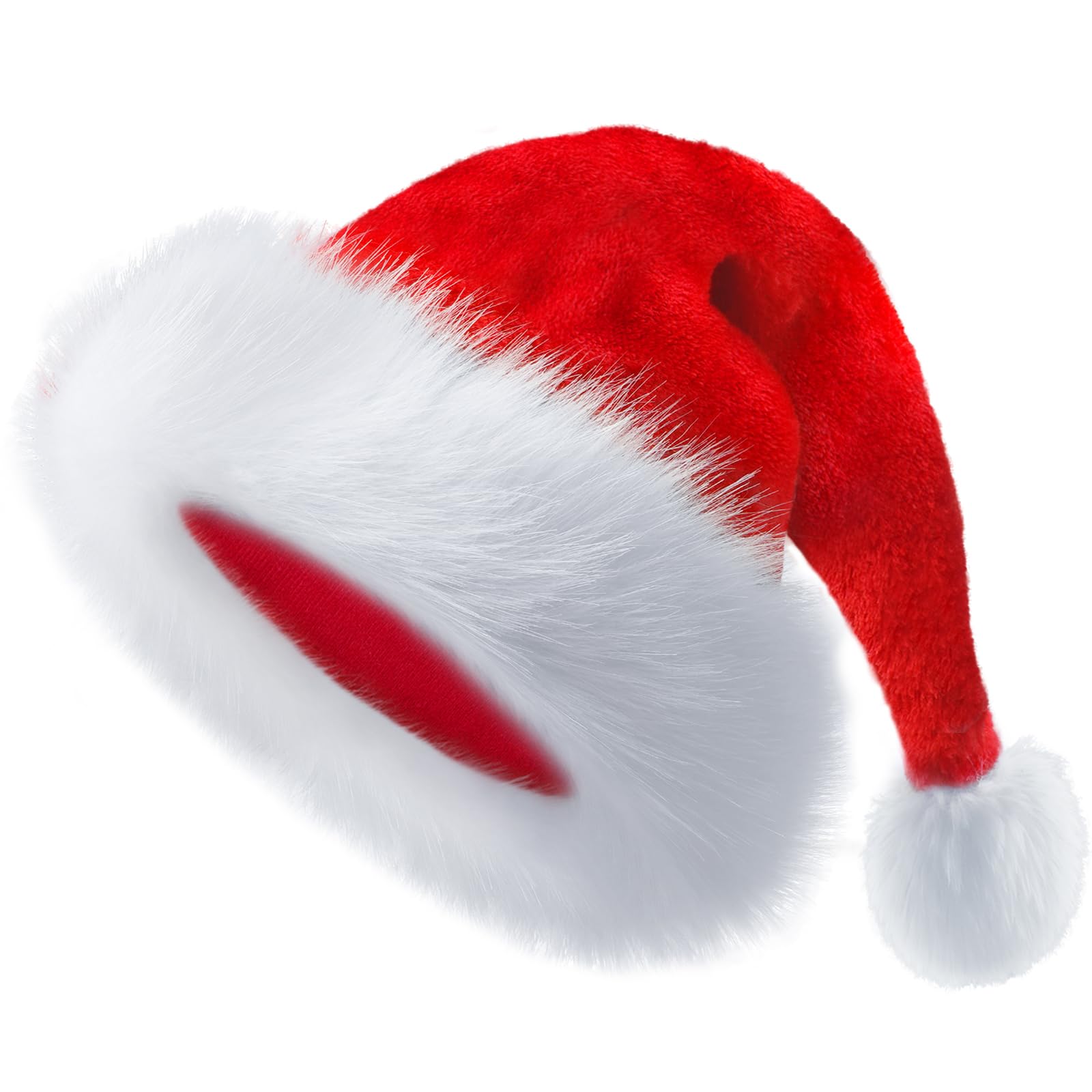 Christmas Hat, Santa Hat Unisex Thicken Xmas Hat for Adult/Kids/Baby