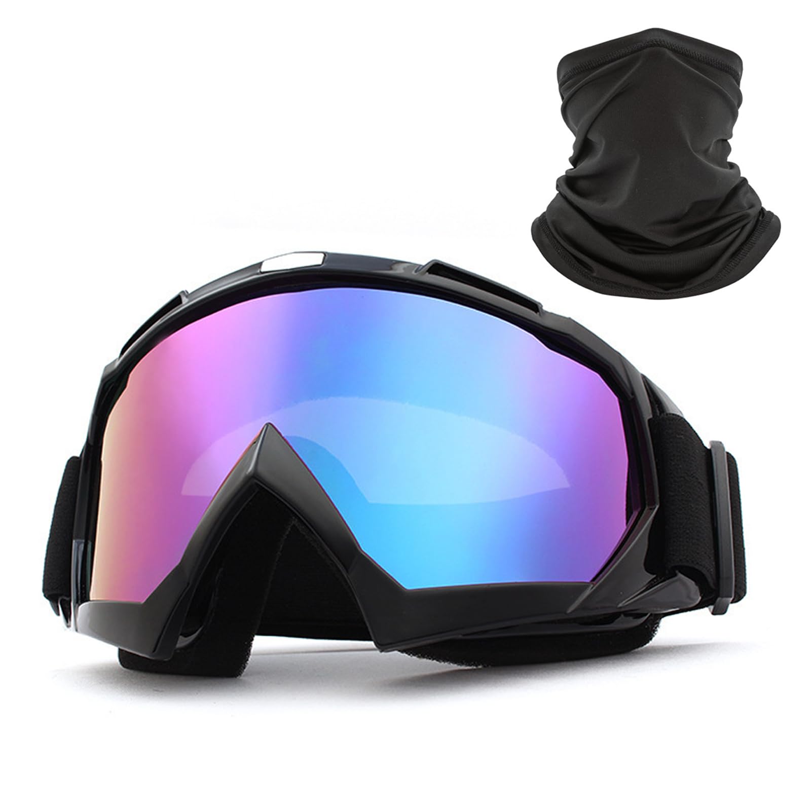 XITUADDA Dirt Bike Goggles with Neck Gaiter for Men Women Youth, Motorcycle Riding Motocross ATV Ski Goggles — view 8