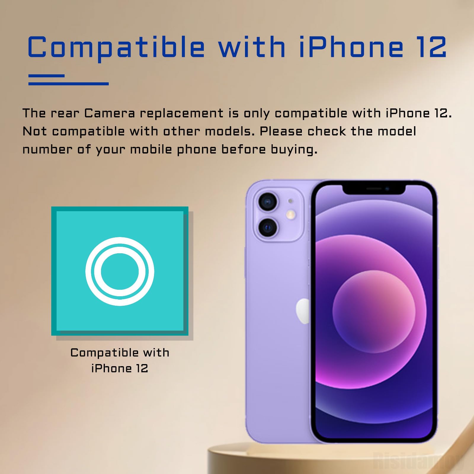Amazon.com: Risidamoy for iPhone 12 OEM Main Back Camera Lens