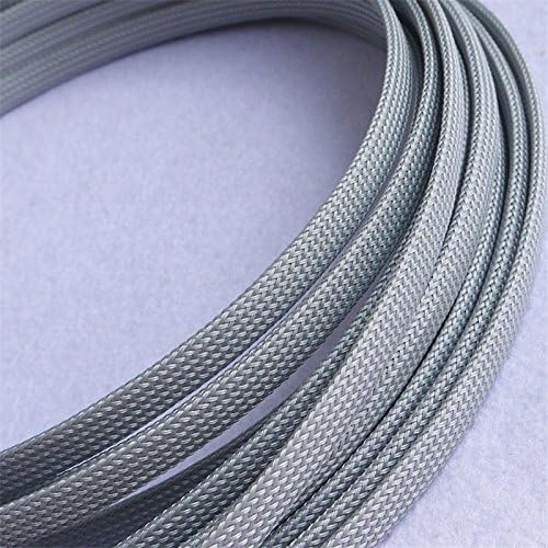 10/30 Meters 16mm Gray Braid PET Expandable Sleeving High Density Sheathing Plaited Cable Sleeves - (Length: 30M)