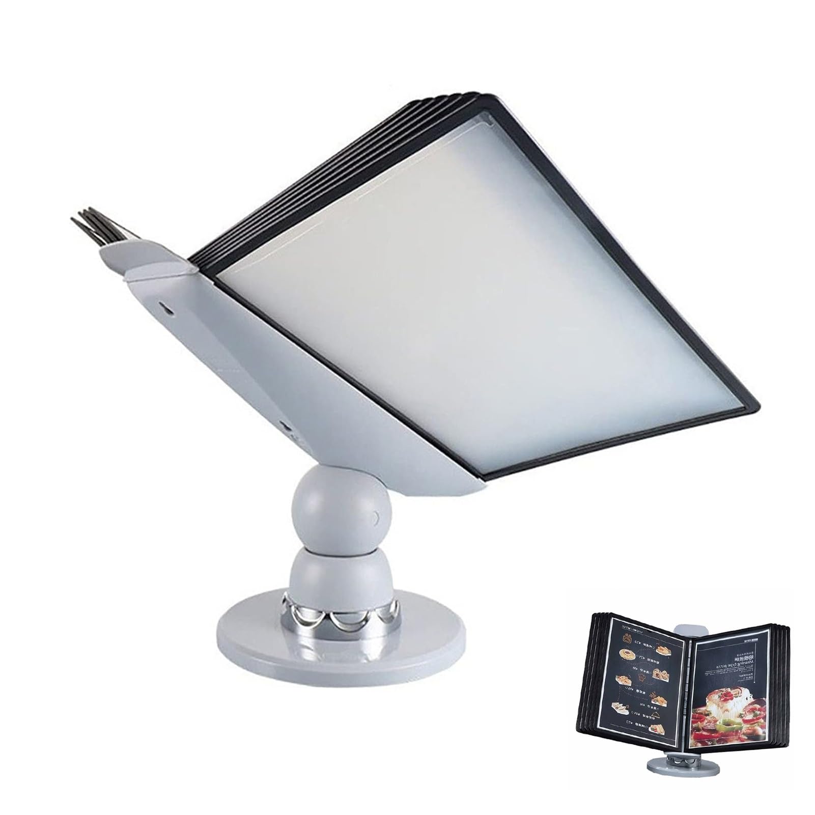 Organizer na dokumenty na biurko - ścienny organizer referencyjny, 10 i 20-stronicowe dwustronne panele, format Letter, system referencyjny na biurko z metalu PVC, do biura/d(