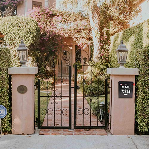 Wall Mount Locking Mailbox - Black Large Capacity Security Mailbox - Waterproof Stainless Steel Vertical Drop Mail Box Outdoor With Key #TOP6