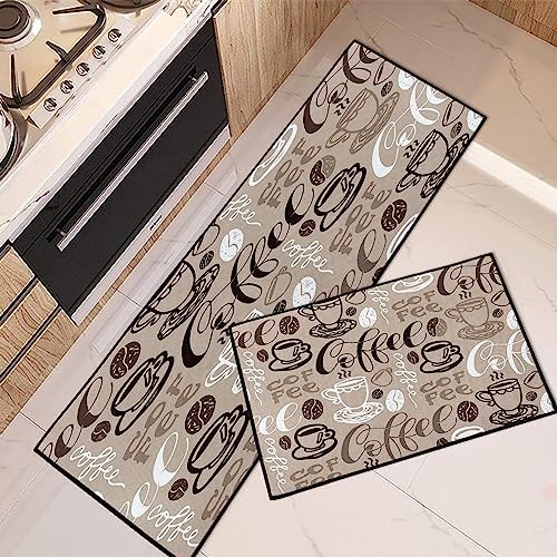 Kawani Coffee Kitchen Rugs Floor Mats Eat Signs Anti