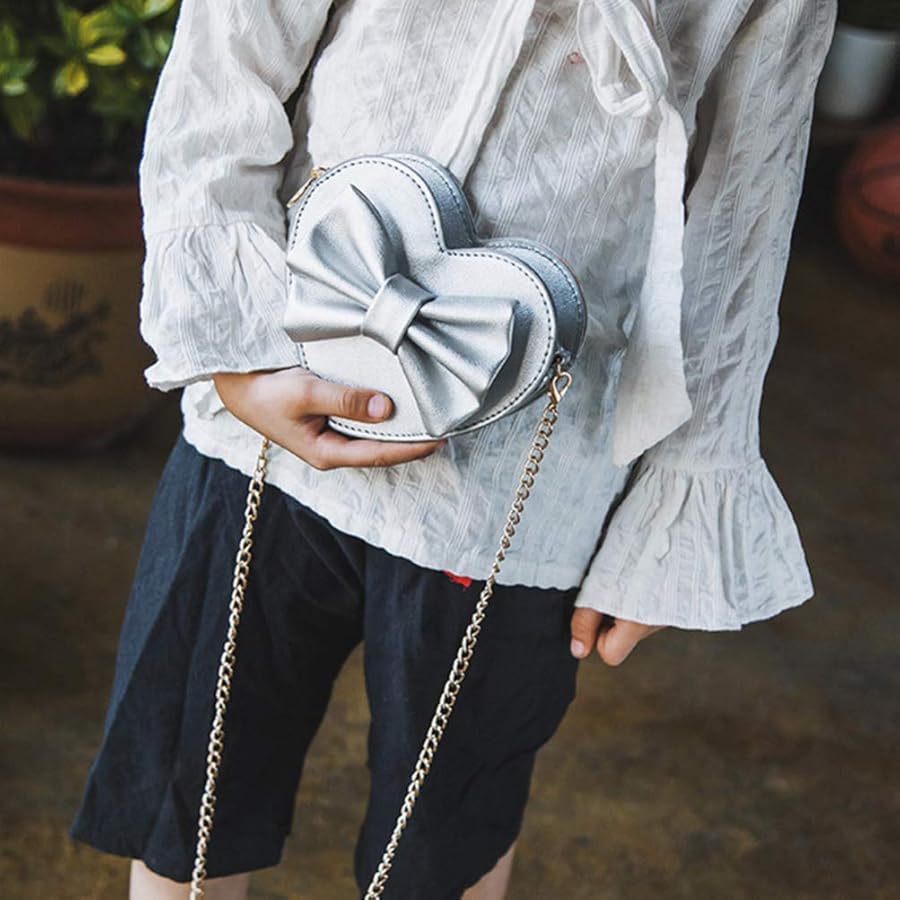 Borsa A Tracolla A Forma Di Cuore Con Paillettes Per Bambine - Mini Borsa Graziosa E Lucida - Foto 6