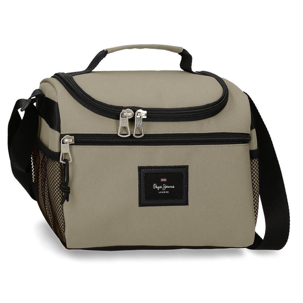 Sac Messenger Pepe Jeans Aris Evergreen en polyester beige résistant