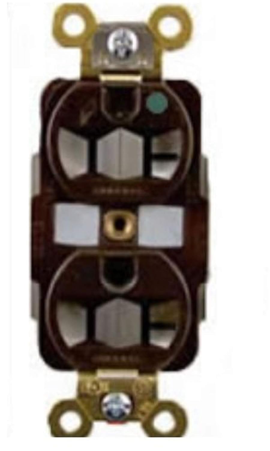 Straight Blade Devices, Receptacles, Duplex, Hospital Grade, 2-Pole 3-Wire Grounding, 20A 125V, 5-20R, Brown, Single Pack