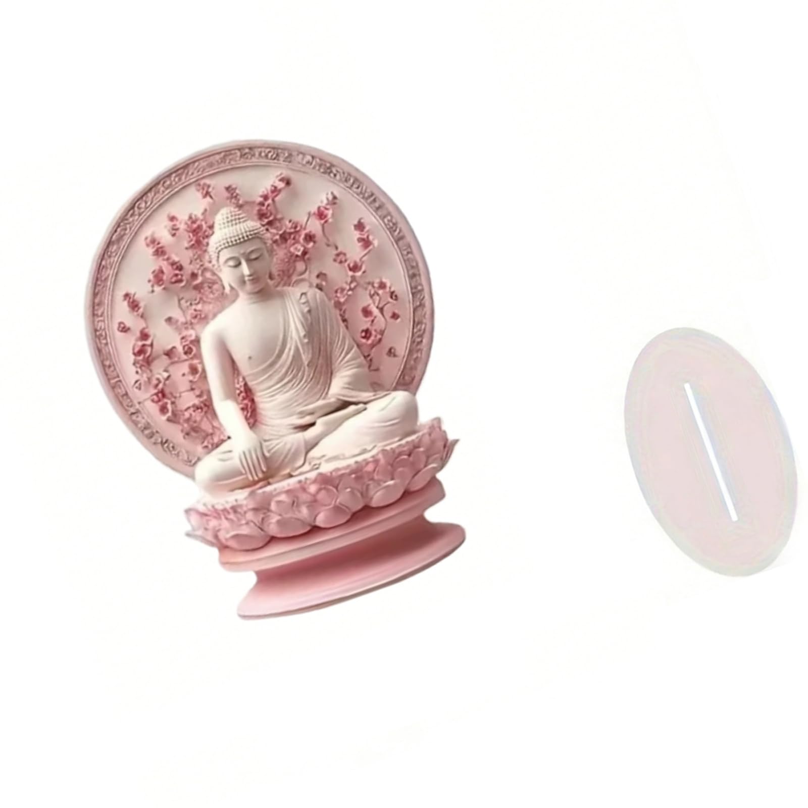 ljhnba 2D Flat Acrylic Buddhist Statue Small Buddhas Figurine Sculpture Table Decors Sculpture Home Ornament Meditating Display Home Decors Acrylic Ornament