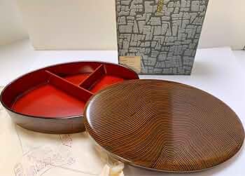 漆器　輪島塗　木製　弁当箱　1   仕切り 1    木目が美しい　木製　お重箱 Amazon.co.jp: 漆器 輪島塗 木製 弁当箱 1 仕切り 1 木目が