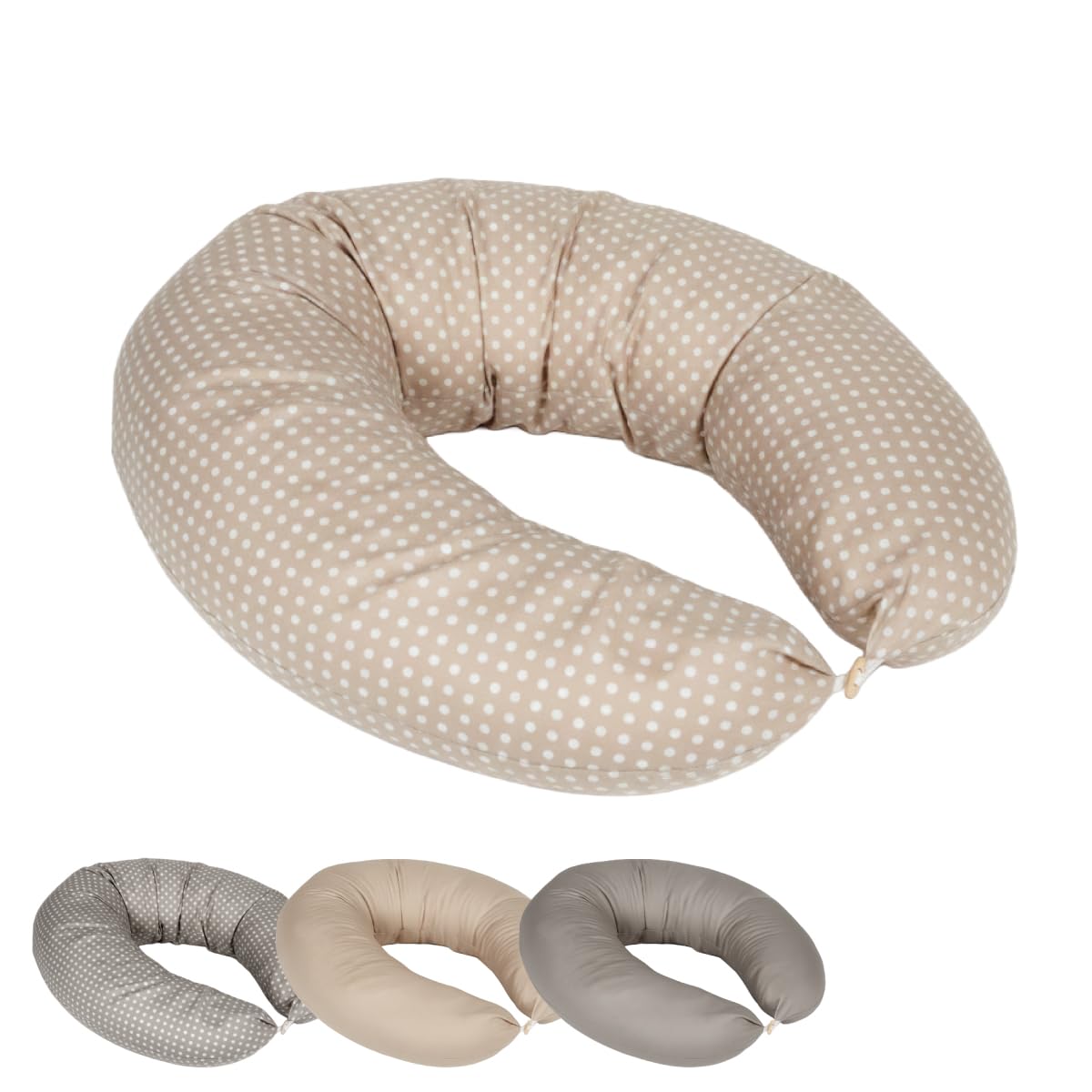 Monsieur Bébé – Cojín de Embarazo, Maternidad y Lactancia desenfundable – 100% algodón – 170 cm