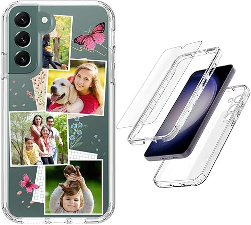 Vista 118 de Funda transparente 3 en 1 diseñada para teléfono Galaxy S21, Plus/Ultra/FE 5G Samsung, capas protectoras híbridas [protector de pantalla] Borrar 05