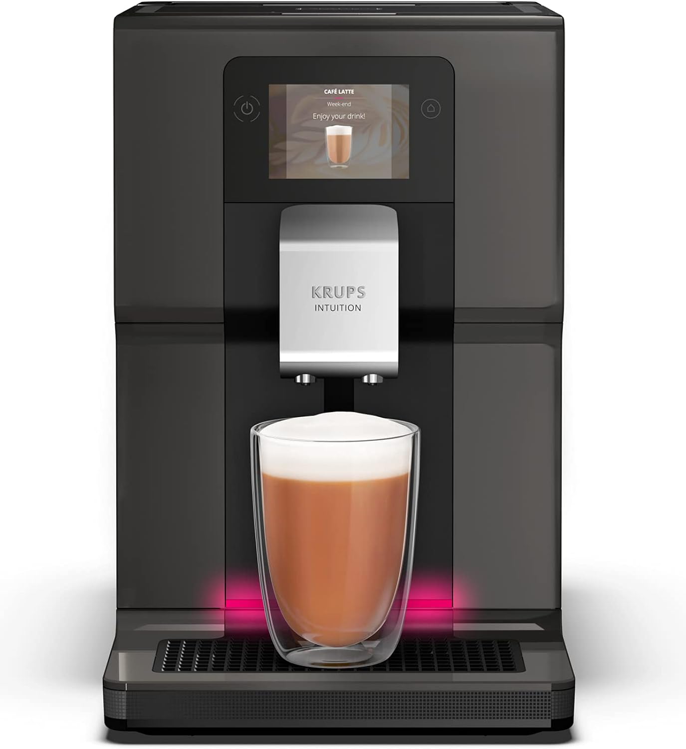 Krups Macchina da caffè EA872B Intuition Preference | con touch screen a colori simile allo smartphone da 3,5 | Intuitivi indicatori luminosi colorati | 11 bevande personalizzabili, nero Krups Macchina da caffè EA872B Intuition Preference | con touch screen a colori simile allo smartphone da 3,5 | Intuitivi indicatori luminosi colorati | 11 bevande personalizzabili, nero