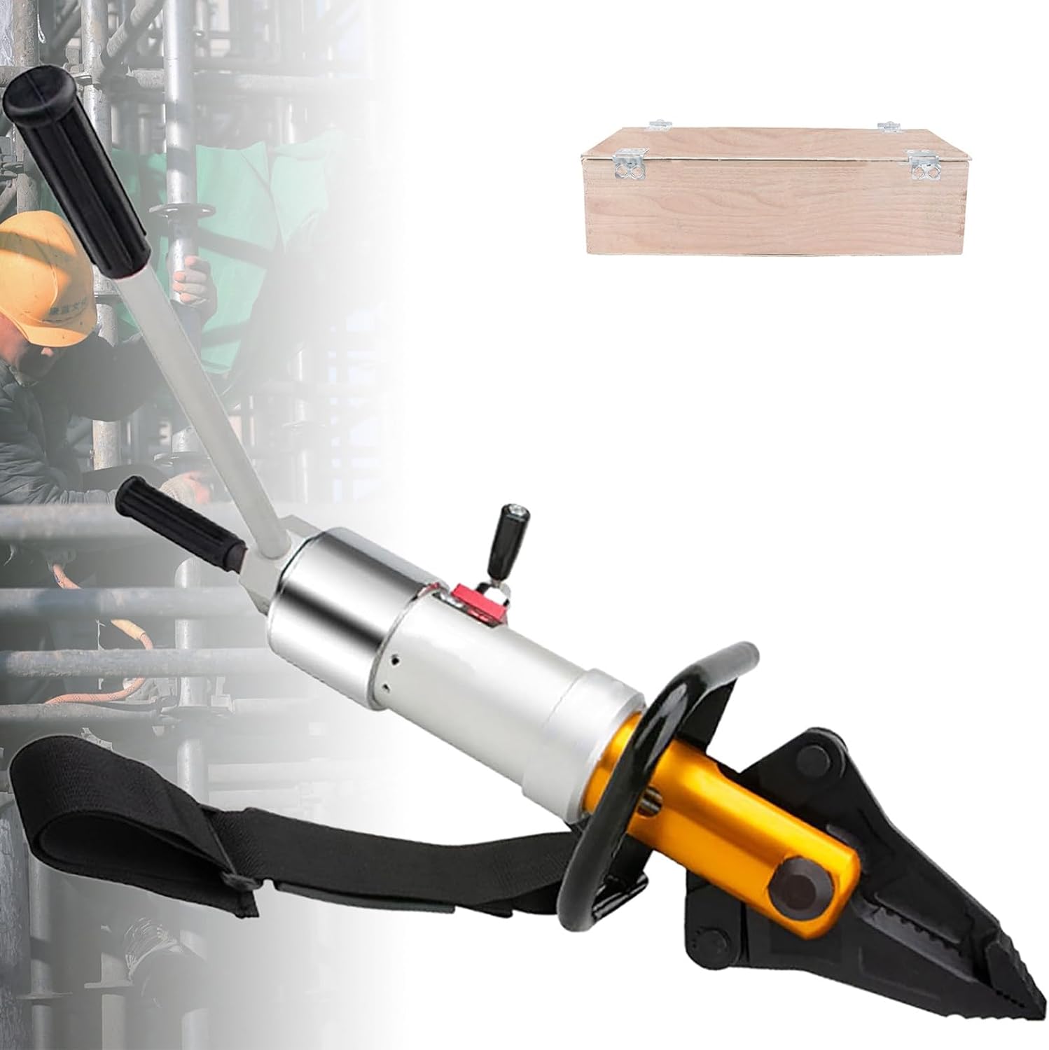 Hydraulic Rescue Clamp, Integral Portable Hydraulic Spreader Stretching Pliers Cutter Hydraulic Expander, for Emergency Rescue, Metal Cutting, Vehicle Extraction Tool Woodencrate