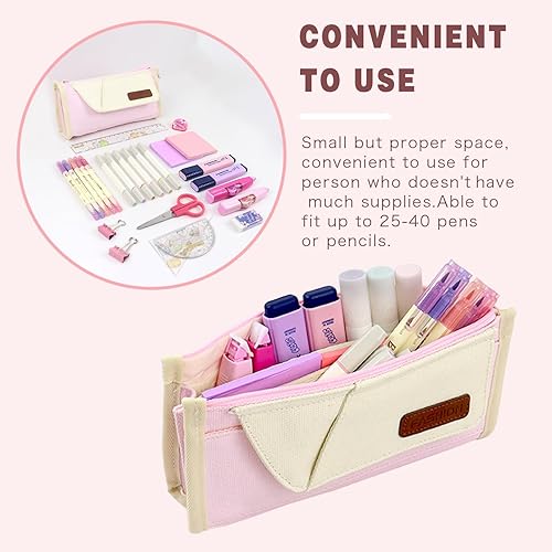 Miniatura 4 de Gaogical Estuche estético de gran capacidad para lápices, estuche para estudiantes, niños, adolescentes, de regreso a clases, suministros de oficina