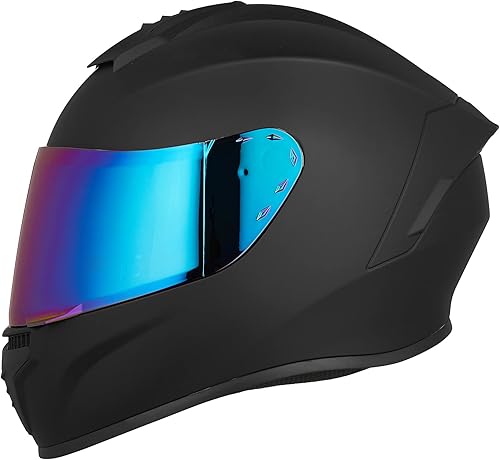 Miniatura 8 de Cascos integrales de motocicleta para adultos, hombres y mujeres DOT con visera tintada, modelo MD-813 para bicicleta de calle y carreras