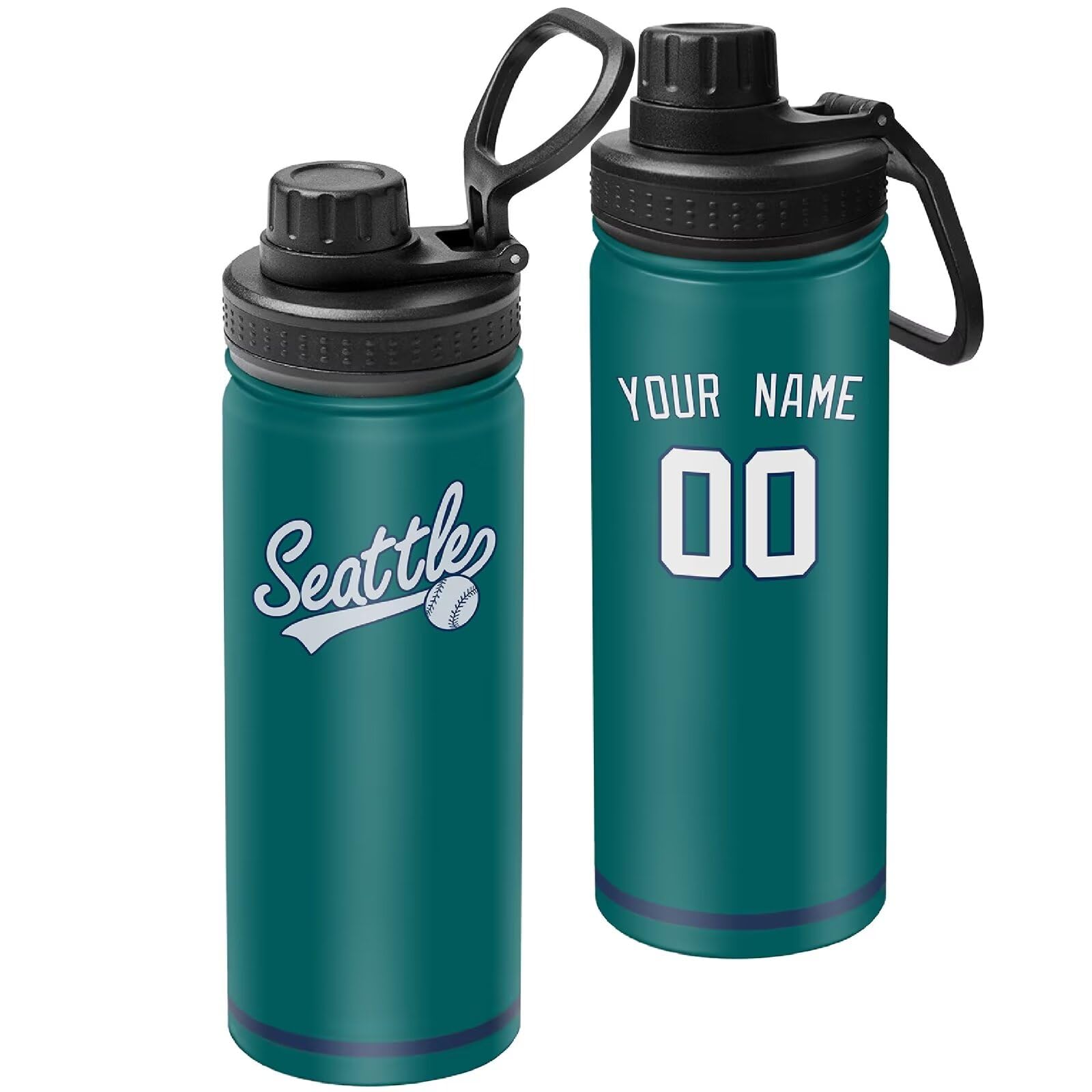 ANTKING Seattle Tumbler Travel Mug Coffee Cup Custom Name Number for Men Women Youth Gifts