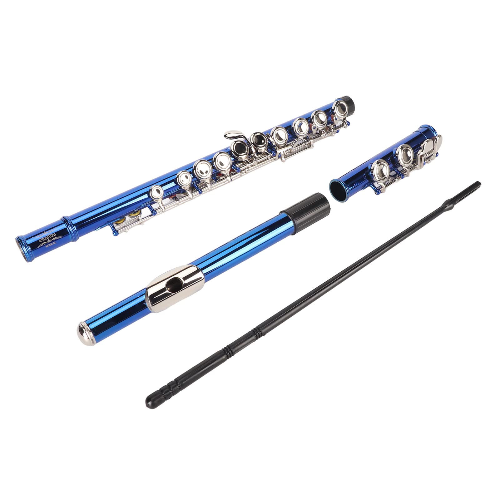 Flauto in Do, Tesoro Ermetico Flessibilità Blu Flauto a 16 Tasti Ampia Gamma Vocale Lucidato a Mano Risposta Precisa Flessibile per la Casa