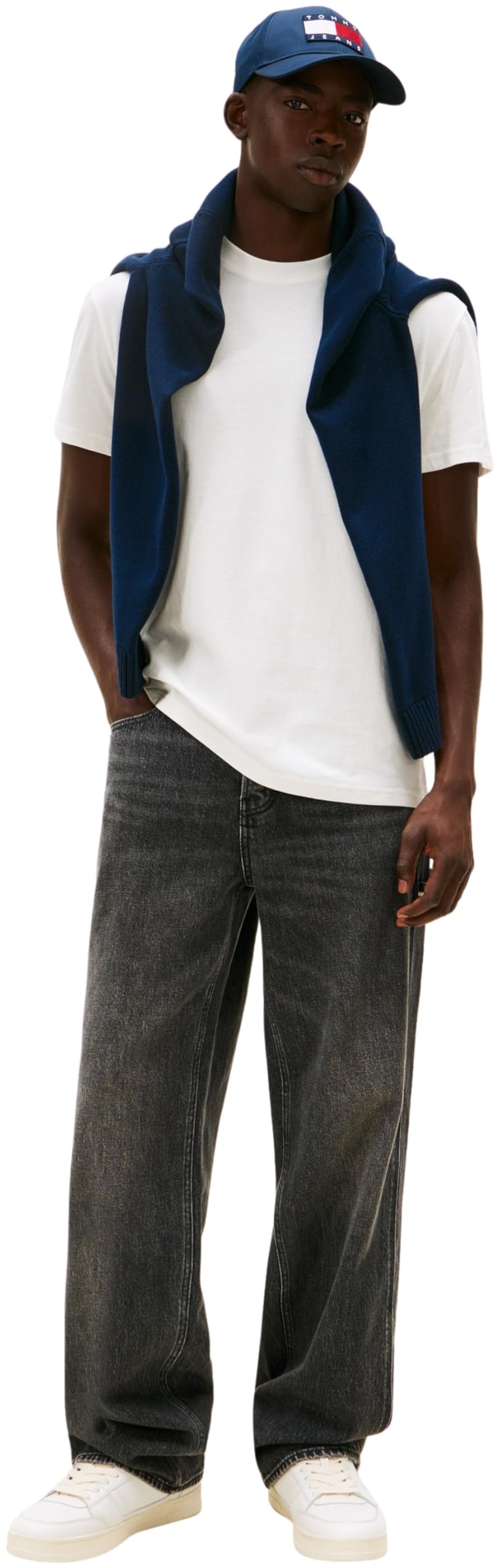Tommy Jeans Tjm Slim Linear SS Tee 2pck Ext Dm0dm22316 Maglietta S/S Unisex - Adulto (Pacco da 1)