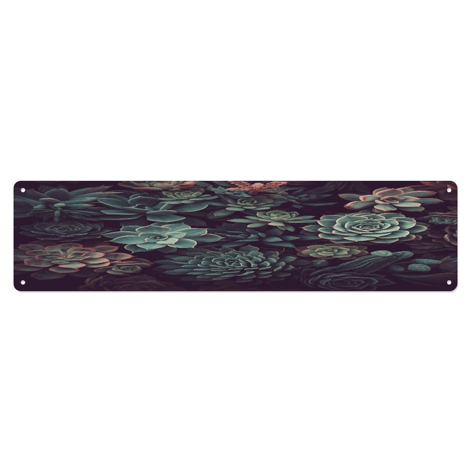 Adfgyerh Style Succulents2 Wall Decor Aluminum Waterproof. Plaque, Practical Gift,Sign 15.7X3.9 Inch Poster,For Home, Office, Business, Garage– Indoor/Outdoor
