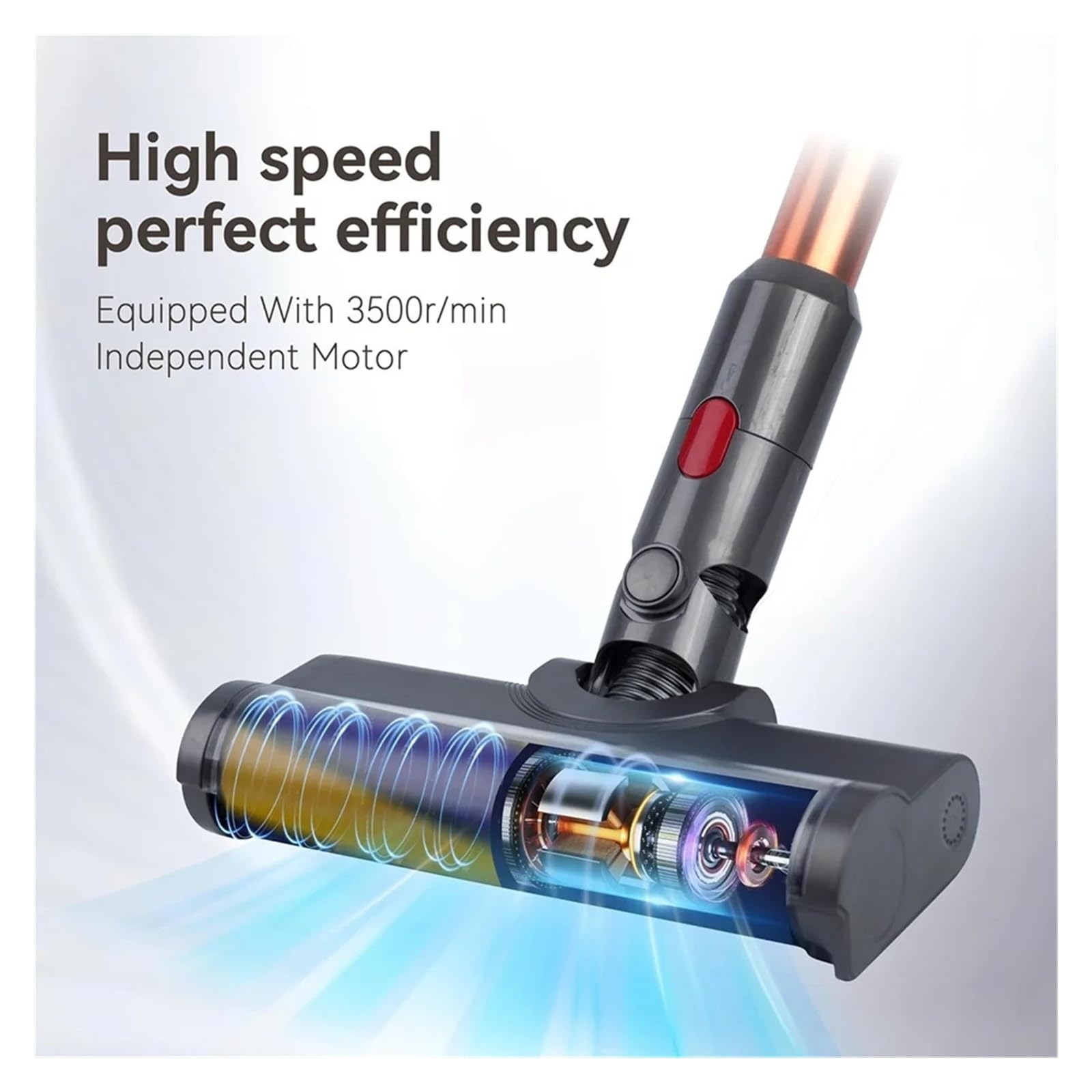 Reemplazo De Cabezal, Compatible Con Dyson, V7, V8, V10, V11, V12, V15, Cabezal Limpiador, Cepillo Giratorio Suave Con Luz De Detección De Polvo, Accesorio For Piso
