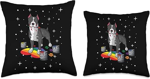 Miniatura 3 de Amstaff gifts for american bully American Staffordshire Terrier LGBTQ Amstaff - Almohada de 16 x 16 pulgadas, multicolor