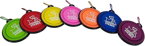 Miniatura 8 de Tazón plegable para perro, paquete de 6, portátil, seguro, reutilizable, adecuado para uso en interiores y exteriores