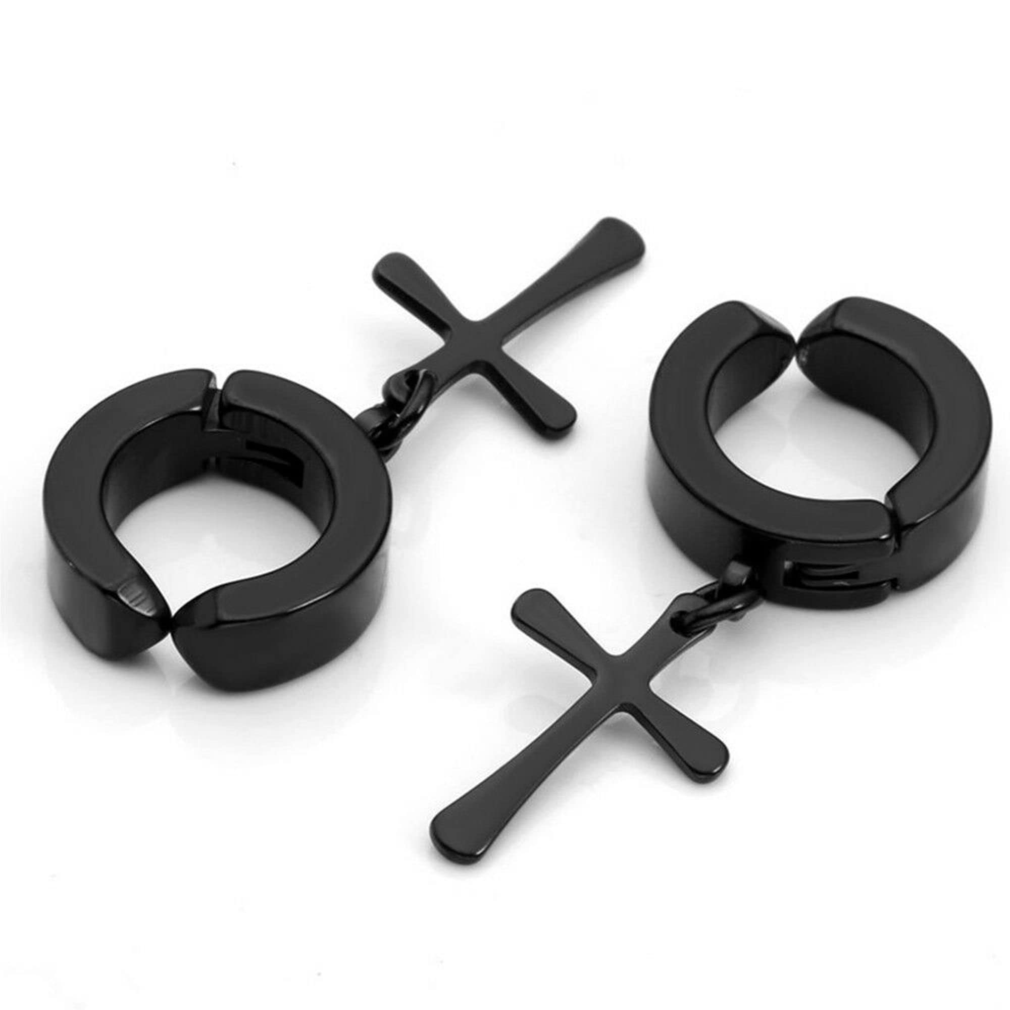 PS CREATION Non-Piercing Clip On Hoop Earrings Stainless Steel Men Women No Pierced Hinged Huggie Earrings for Boys Girl (B09S3Q8SG4) Amazon Price History, Amazon Price Tracker