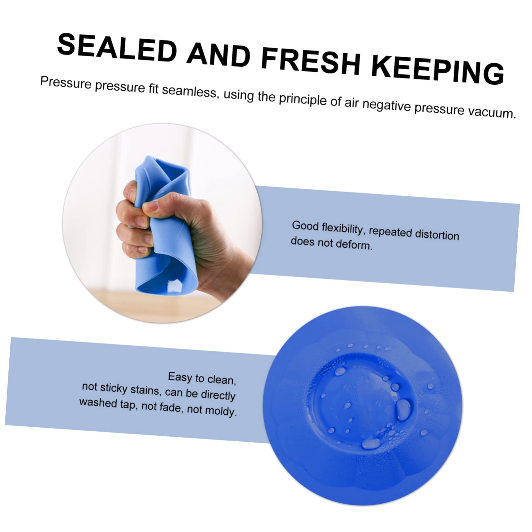 SHOWERORO 5piezas Tapas De Silicona Ecológica Aptas para Tazones Herméticas para Llevar Color Surtido