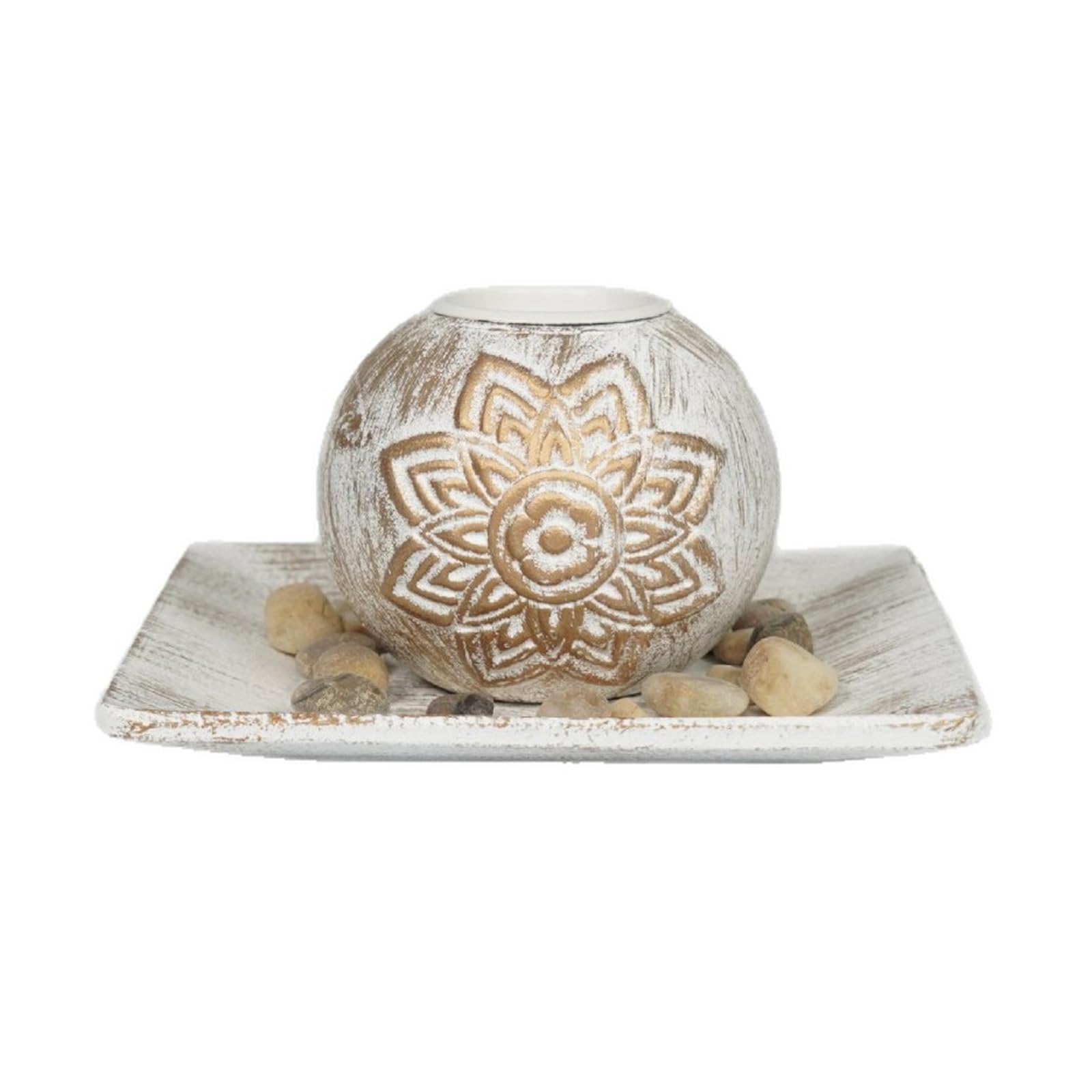 NVOQILIN Coconut Shell Spherical Soybean Waxes Scented Set Carving for Home Decoration and Aromatherapies Use Wooden Orb Aromatherapies