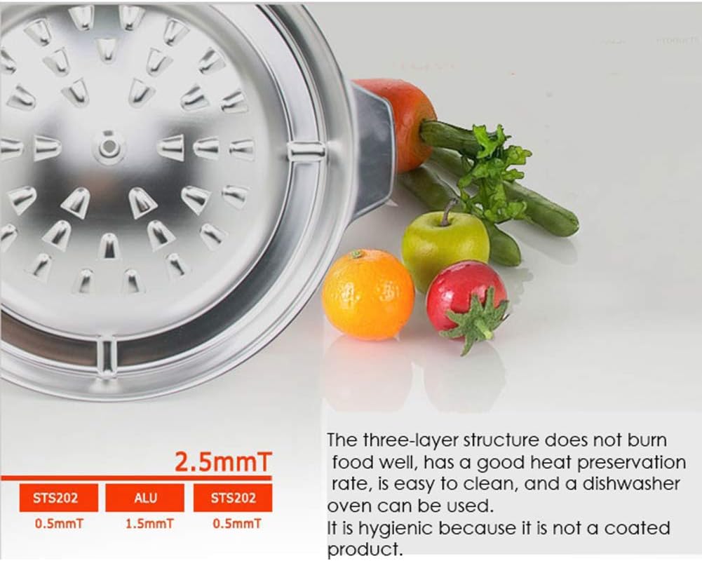 Sale 3 PLY Stainless Steel Bulgogi Plate Grill Fry Cook Pan Kitchenware