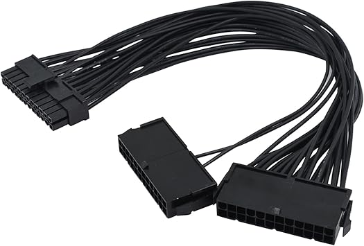 PC Block Synchronizer 24 Pin Power Supply Adapter ATX 20+4 24Pin Power Dual PSU Power Supply 24 Pin Extension Cable
