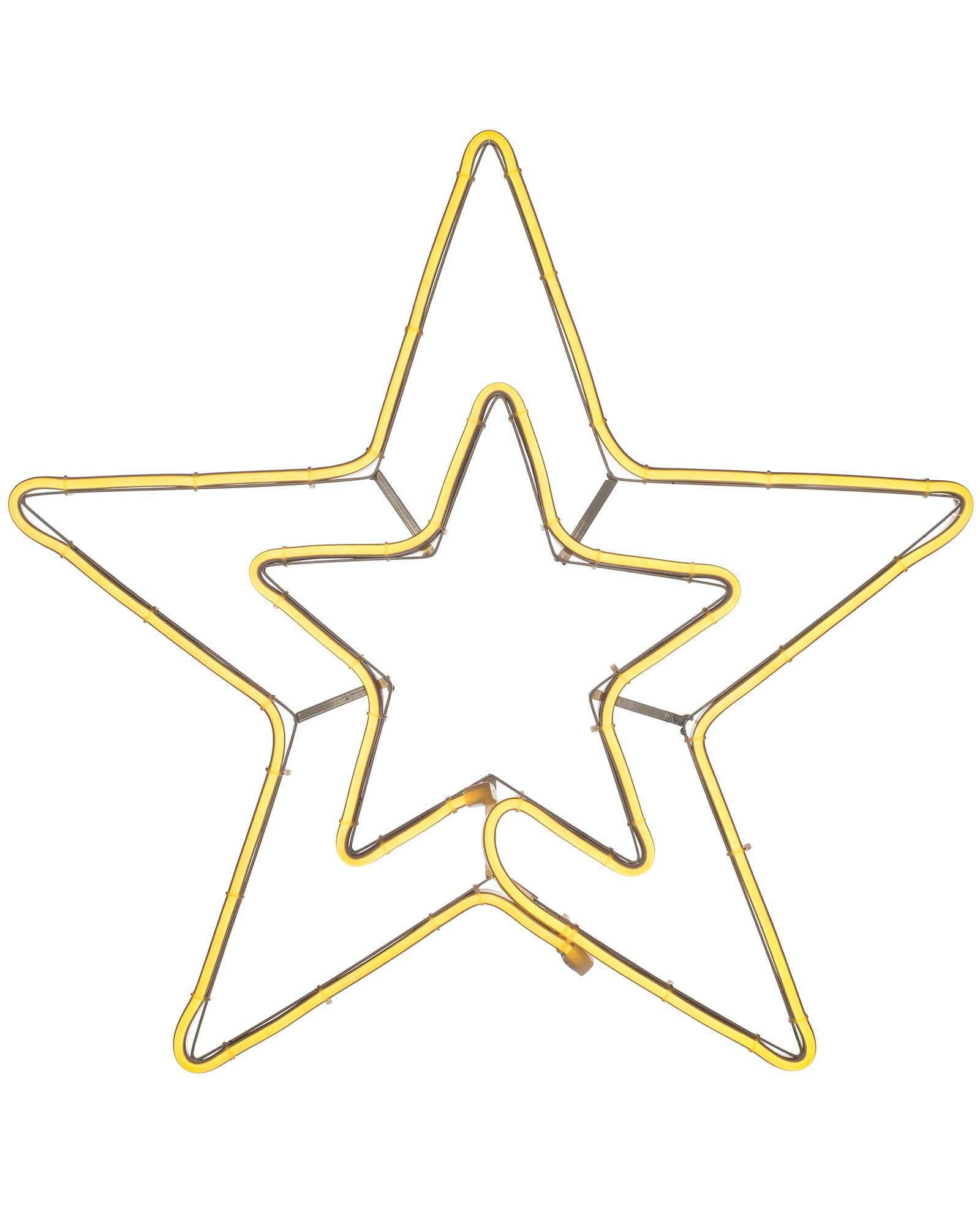 WeRChristmas Christmas Star Neon Rope Light Silhouette,53 cm