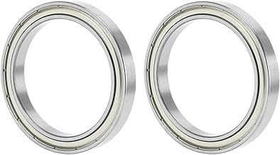 A ABSOPRO 6811ZZ Cuscinetti a Sfere a Gola Profonda Cuscinetti Lubrificati Doppia Guarnizione metallico 55x72x9mm Tono Argento - 2 Pz