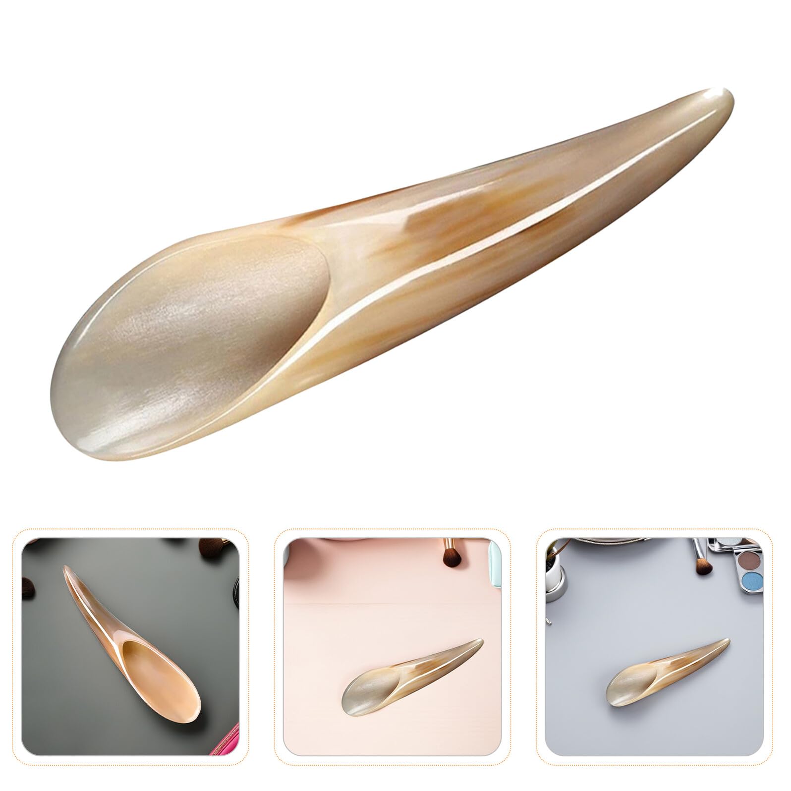 3pezzi Strumento Gua Sha per Massaggio Corpo e Viso Realizzato in Corno di Bue Liscio Multiuso per Collo Schiena Braccia e Gambe