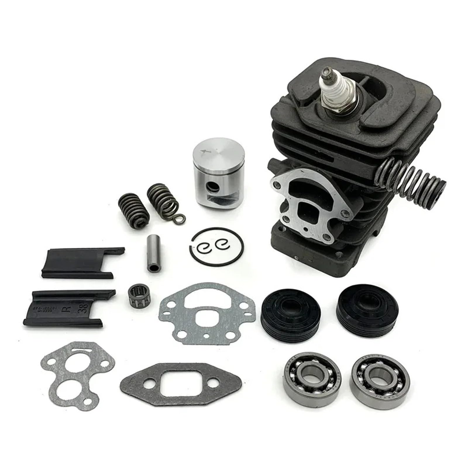 Juego de juntas de sellado for cojinete de cigüeñal y pistón de cilindro de 39 mm for motosierra Husqvarna 240, 240E, 235E, 235, 236 y 236E.