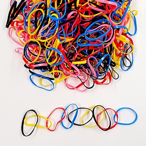 Amazon.com : 2000pcs Elastic Hair Rubber Bands.Mini Hair Rubber Bands. Disposable rubber band ...